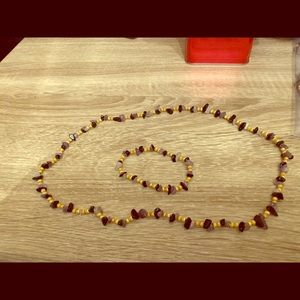 Amethyst/Tourmaline/ faux gold beads/ Obsidian set